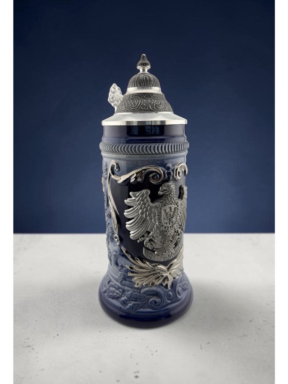 Zoller and Born Limited Ed Beer Stein #242/5000 Pewter Lid Hand Painted 10" COA